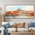 thumbnail image 1 of Designart "Historic Serenity of Vatican City I" Oversized Cityscapes Framed Wall Art - Industrial Blue Rome Living Room Framed Canvas Art, 1 of 7