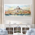 thumbnail image 1 of Designart "Historic Serenity of Vatican City III" Oversized Cityscapes Framed Wall Art - Industrial Blue Rome Entryway Framed Wall Art Print, 1 of 7