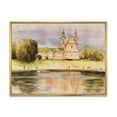 thumbnail image 1 of Designart 'Historical Church On The Rock On Banks of The River' Lake House Framed Canvas Wall Art Print, 1 of 5