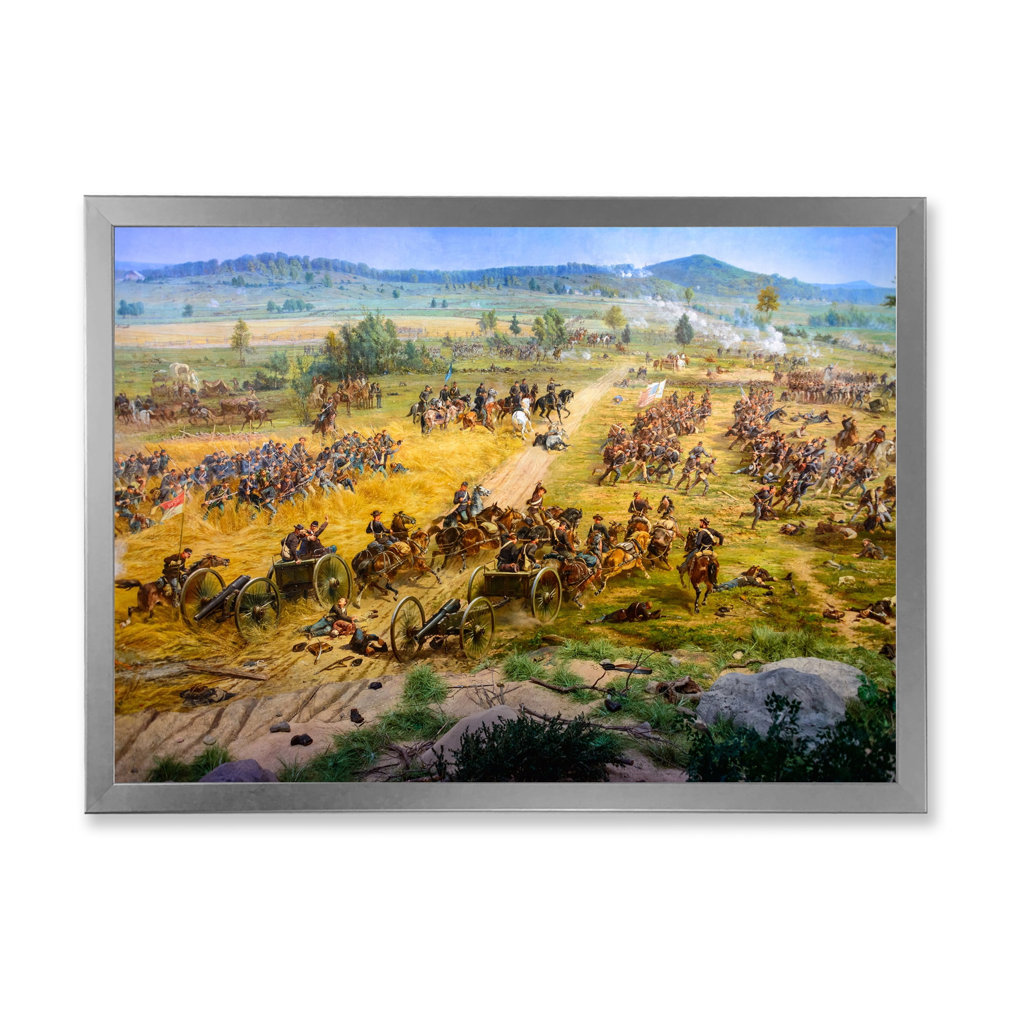 Designart 'Historical Gettysburg National Military Park' Vintage Framed Art Print