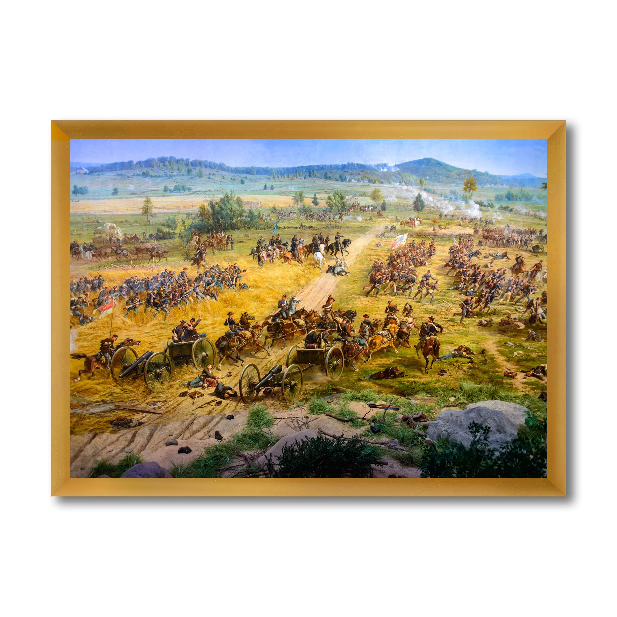 Designart 'Historical Gettysburg National Military Park' Vintage Framed Art Print