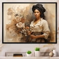 thumbnail image 1 of Designart "Historical Portrait African Representation" People Framed Wall Art - Global Grey African American Art Bedroom Framed Canvas Wall Art, 1 of 6