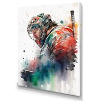 Designart Hockey Goalie During Game II Canvas Wall Art