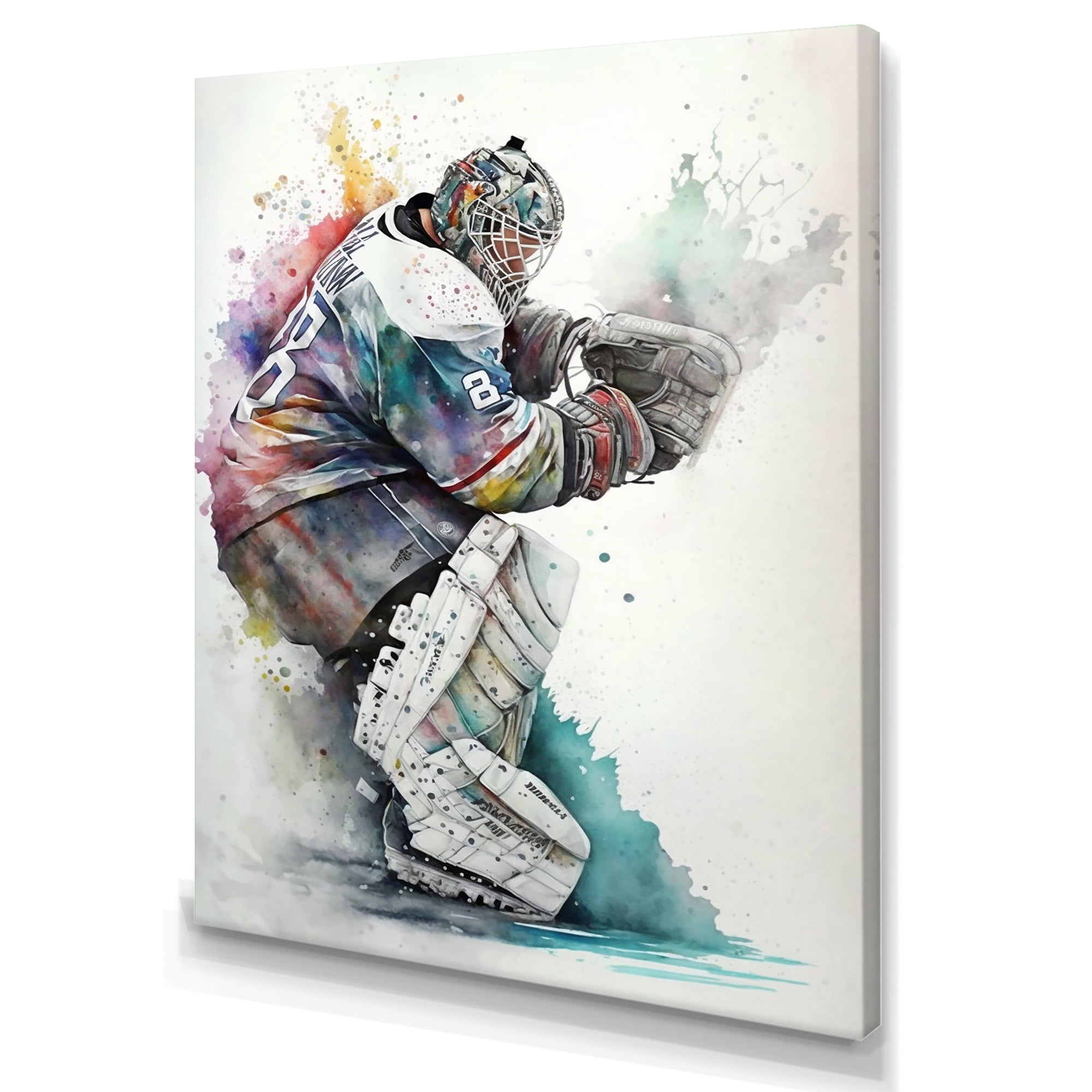 Designart Hockey Goalie During Game IV Canvas Wall Art