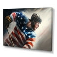 thumbnail image 1 of Designart Hockey Player On Ice III Canvas Wall Art, 1 of 5