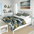 thumbnail image 1 of Designart "Hokusai's Waves In Patterned Tribute II" Green Coastal Bedding Covert Set - Nautical & Coastal Bed Set With 1 Sham, 1 of 5