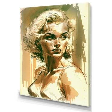 Designart Hollywood Bombsell I Canvas Wall Art