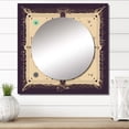 thumbnail image 1 of Designart "Holy Invocation Vintage Mandala I" Christianism Square Mirror Wall Decor Traditional - Large Purple Square Bathroom Mirror - Square Printed Wall Mirror Art, 1 of 5