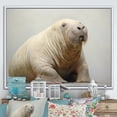 thumbnail image 1 of Designart "Home Of The Relaxed Walrus V" Walrus Floater Framed Wall Art Living Room, 1 of 5