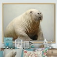 thumbnail image 1 of Designart "Home Of The Relaxed Walrus V" Walrus Floater Framed Wall Art Living Room, 1 of 5