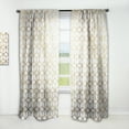 thumbnail image 1 of Designart 'Honeycomb Capital Gold VI' Modern & Contemporary Curtain Panel, 1 of 5