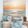 thumbnail image 1 of Designart "Horizon Bathed In Beige And Gold Beach Sunset III" Coastal Sunset Wall Decor, 1 of 7