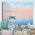 thumbnail image 1 of Designart "Horizon Boat Harmonious I" Transportation Metal Art Living Room, 1 of 5