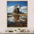 thumbnail image 1 of Designart "Horizon Over Oil Drilling Rig Fields I" Oil Rigs / Fields Floater Framed Wall Art Prints, 1 of 5