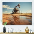 thumbnail image 1 of Designart "Horizon Over Oil Drilling Rig Fields" Oil Rigs / Fields Canvas Art Print, 1 of 7