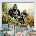 thumbnail image 1 of Designart "Horizon With An African Gorilla Family I" Gorilla Floater Framed Canvas Prints, 1 of 5