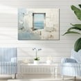 thumbnail image 1 of Designart "Horizon With Beachfront Windows II" Coastal Windows Wall Decor, 1 of 7