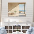 thumbnail image 1 of Designart "Horizon With Beachfront Windows III" Coastal Windows Canvas Wall Art, 1 of 7