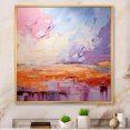 thumbnail image 1 of Designart "Horizon in Blush II" Abstract Landscape Floater Framed Wall Decor, 1 of 7