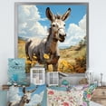 thumbnail image 1 of Designart "Horizon of Countryside Donkey I" Animals Framed Wall Art Decor - Modern Grey Donkey Entryway Framed Wall Art, 1 of 6