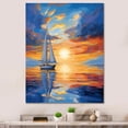 thumbnail image 1 of Designart "Horizons Illuminated by Sailboats II" Nautical & Beach Wall Art Print, 1 of 5