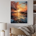 thumbnail image 1 of Designart "Horizons by the Ocean at Sunset I" Nautical & Beach Floater Framed Wall Art Living Room, 1 of 7