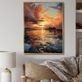 thumbnail image 1 of Designart "Horizons by the Ocean at Sunset I" Nautical & Beach Floater Framed Wall Art Living Room, 1 of 7