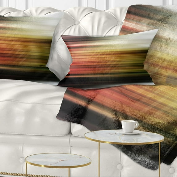 Designart Horizontal Lights - Contemporary Throw Pillow - 12x20