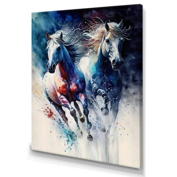 Designart Horses Running III Canvas Wall Art