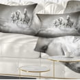thumbnail image 1 of Designart Horses Running Through Water - Animal Throw Pillow - 12x20, 1 of 5