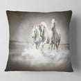 thumbnail image 1 of Designart Horses Running Through Water - Animal Throw Pillow - 18x18, 1 of 4