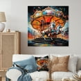 thumbnail image 1 of Designart "Horses on the Carousel I" Carousel Metal Wall Art Prints, 1 of 1