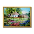thumbnail image 1 of Designart 'House With Blossoming Flowers On The Mountain I' Traditional Framed Art Print, 1 of 4