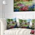 thumbnail image 1 of Designart House in the Village Oil Painting - Landscape Printed Throw Pillow - 18x18, 1 of 5