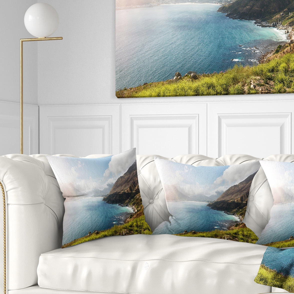 Designart Hout Bay View from Chapman s Peak - Abstract Throw Pillow - 16x16