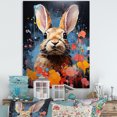 thumbnail image 1 of Designart "Hues In Pop Art Portrayal Of A Rabbit I" Animals Rabbit Canvas Wall Art, 1 of 7