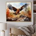 thumbnail image 1 of Designart "Hunting In Flight With The Eagle" Hunting & Fishing Floater Framed Wall Decor, 1 of 5