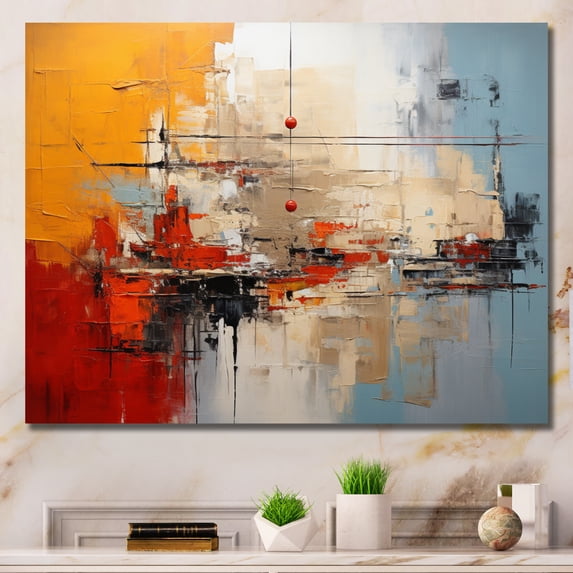 Designart "Hybrid Harmony I" Abstract Collages Canvas Art Print
