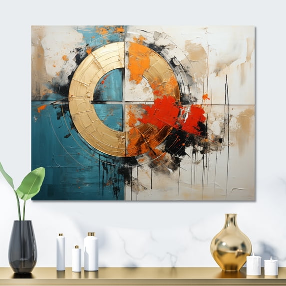 Designart "Hybrid Harmony III" Abstract Collages Metal Wall Decor