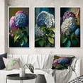 thumbnail image 1 of Designart "Hydrangea Bouquet Vintage Floral Beauty II" Hydrangea Framed Wall Art Set Of 3 - Pink Traditional Frame Gallery Set For Office Decor, 1 of 6