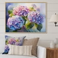 thumbnail image 1 of Designart "Hydrangea Sunset In Pink And Purple" Hydrangea Floater Framed Canvas Art Print, 1 of 5