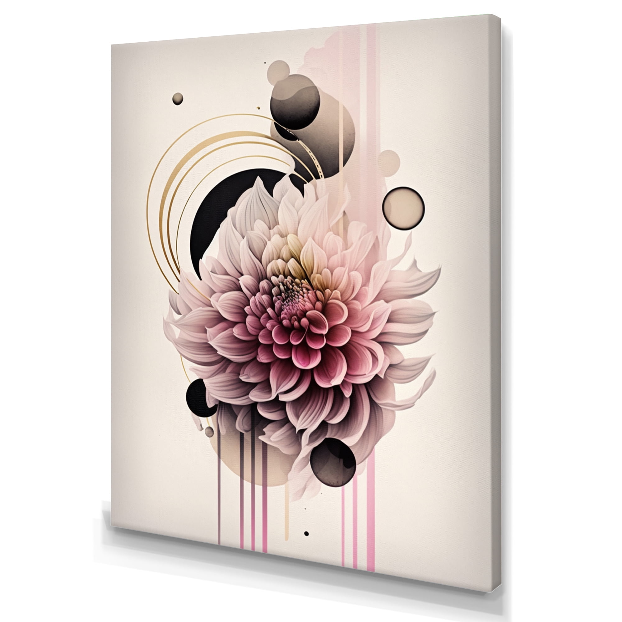 Designart Hyperrealistic Dahlia Flowers III Canvas Wall Art