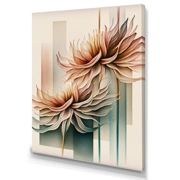 Designart Hyperrealistic Dahlia Flowers IV Canvas Wall Art