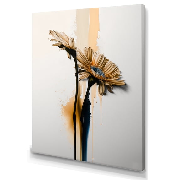 Designart Hyperrealistic Gerbera Flowers II Canvas Wall Art