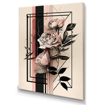 Designart Hyperrealistic Minimalism Abstract Roses I Canvas Wall Art