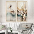 thumbnail image 1 of Designart "Hyperrealistic White Gerbera Daisy Blossoms II" Gerbera Framed Wall Art Set Of 2 - White Floral Framed Canvas Set For Living Room Decor, 1 of 7