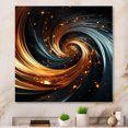 thumbnail image 1 of Designart "Hypnotic Abstract Spiral in Gold and Green I" Abstract Wall Art - Modern Gold Abstract Spirals Entryway Wall Art, 1 of 6