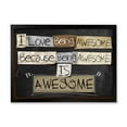 thumbnail image 1 of Designart 'I Love Being Awesome School Quotes' Rustic Framed Art Print, 1 of 1