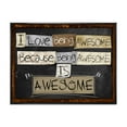 thumbnail image 1 of Designart 'I Love Being Awesome School Quotes' Rustic Framed Canvas Wall Art Print, 1 of 5
