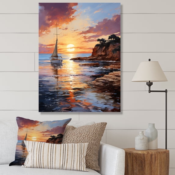 Designart "Ibizas Spain Sunset I" Spain Wall Art Print